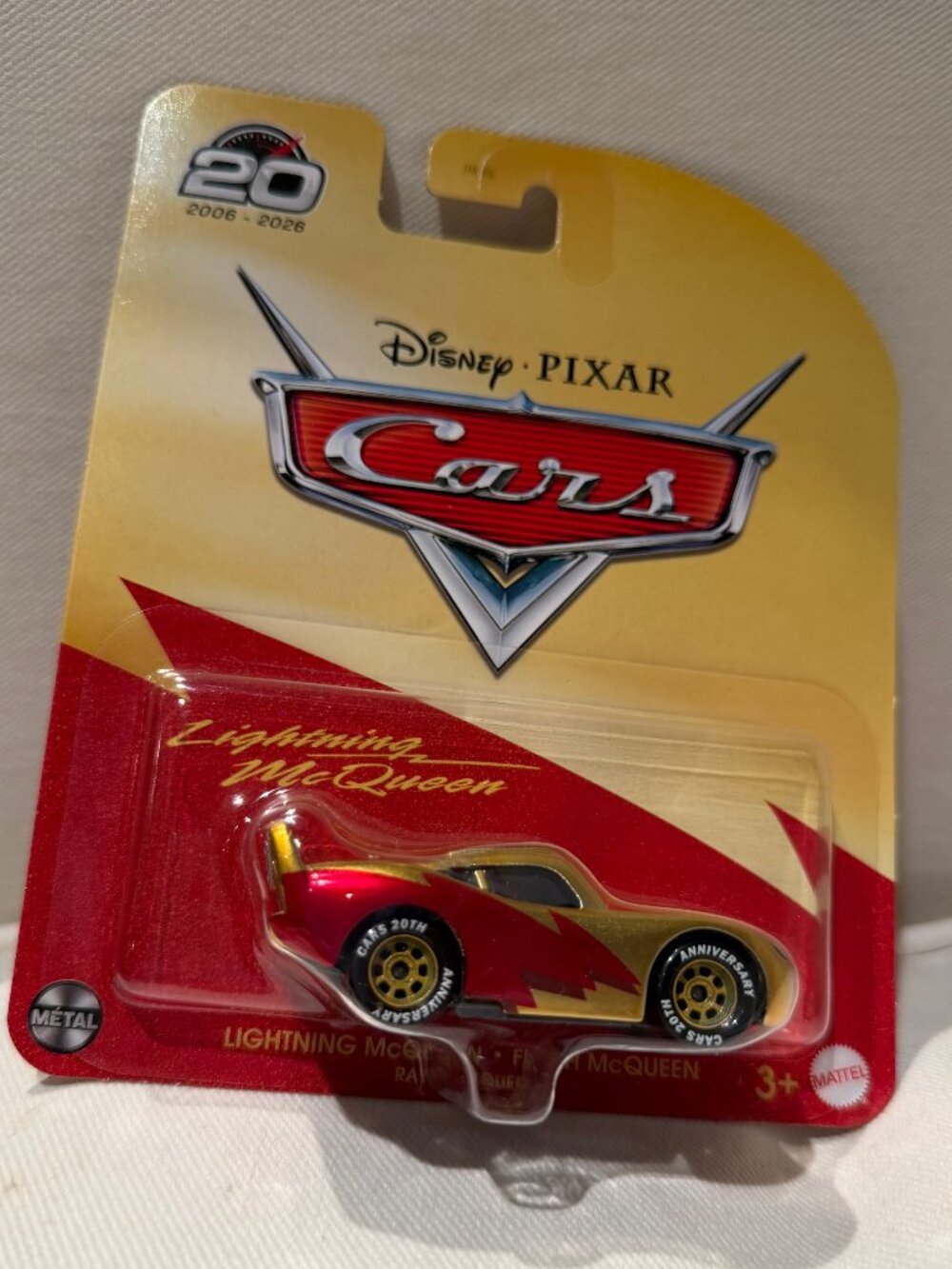 Disney Pixar Cars 20th Anniversary - Lightning McQueen Diecast Red/Gold